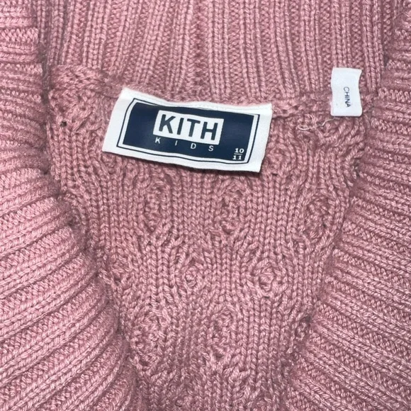 Kith Pink Cable Knit Girl’s Sweater - Picture 2 of 9